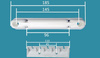 Ceiling dryer 2 rod aluminum ø25 mm round rod